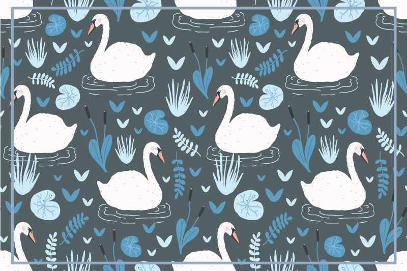 Set de table original motif cygne - TenStickers
