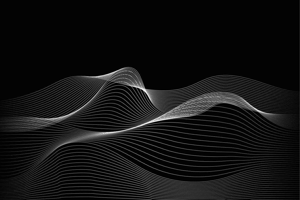 Set de table motifs de lignes ondulées - TenStickers