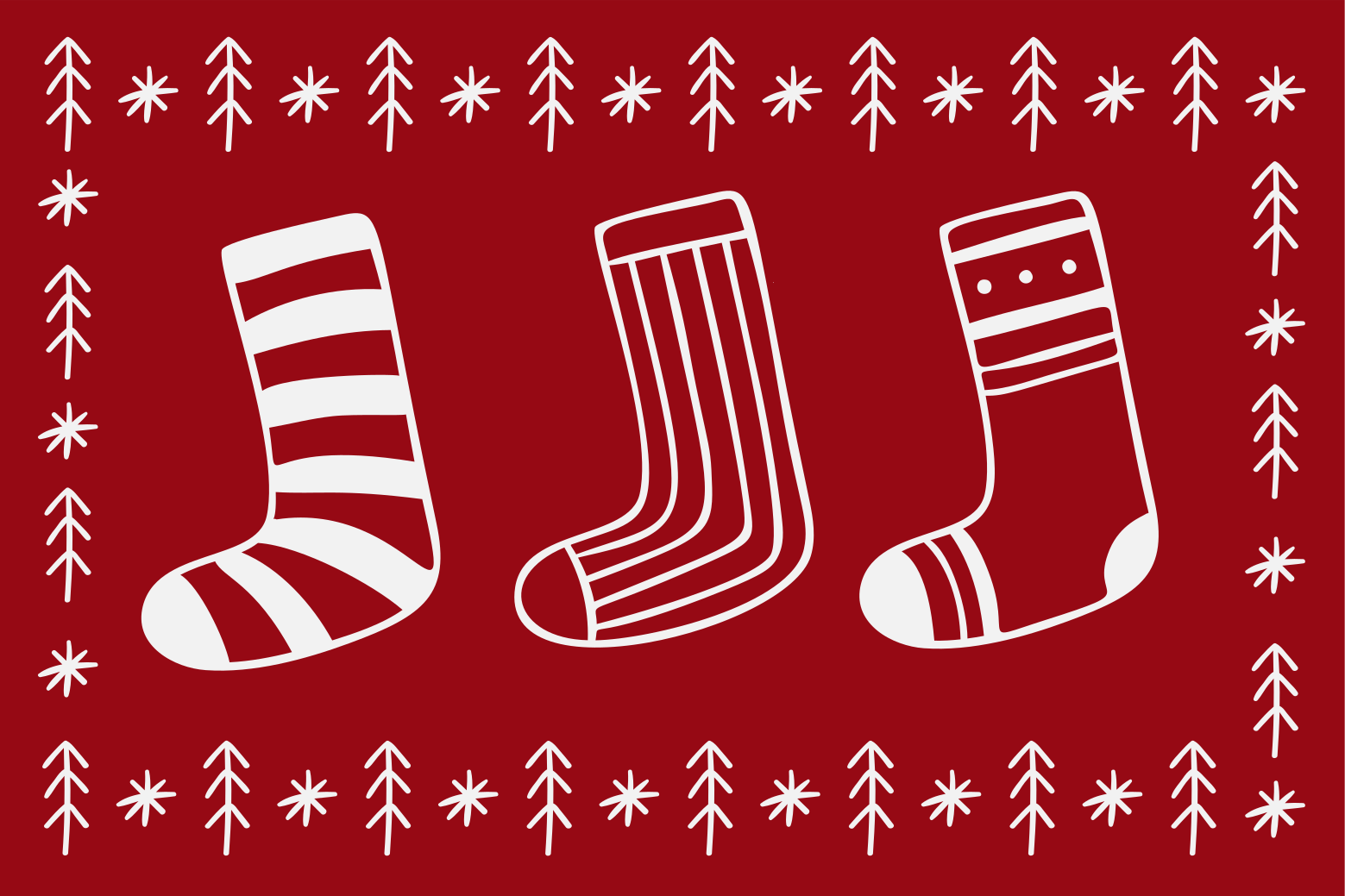 Set de table noël motifs de chaussettes festives - TenStickers