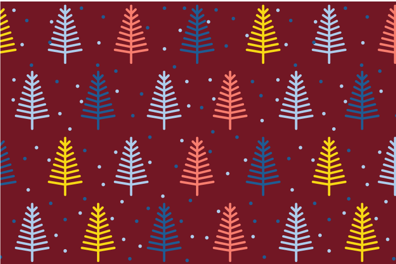 Set de table noël motif arbre coloré - TenStickers