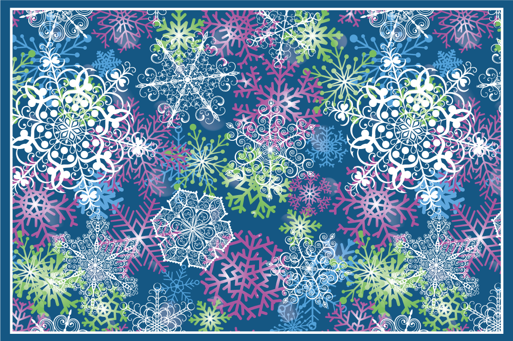 Set de table noël motif flocon d'hiver - TenStickers