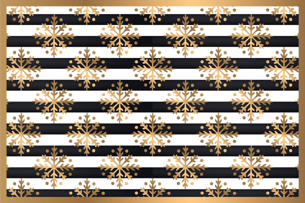 Set de table noël motif flocon doré - TenStickers