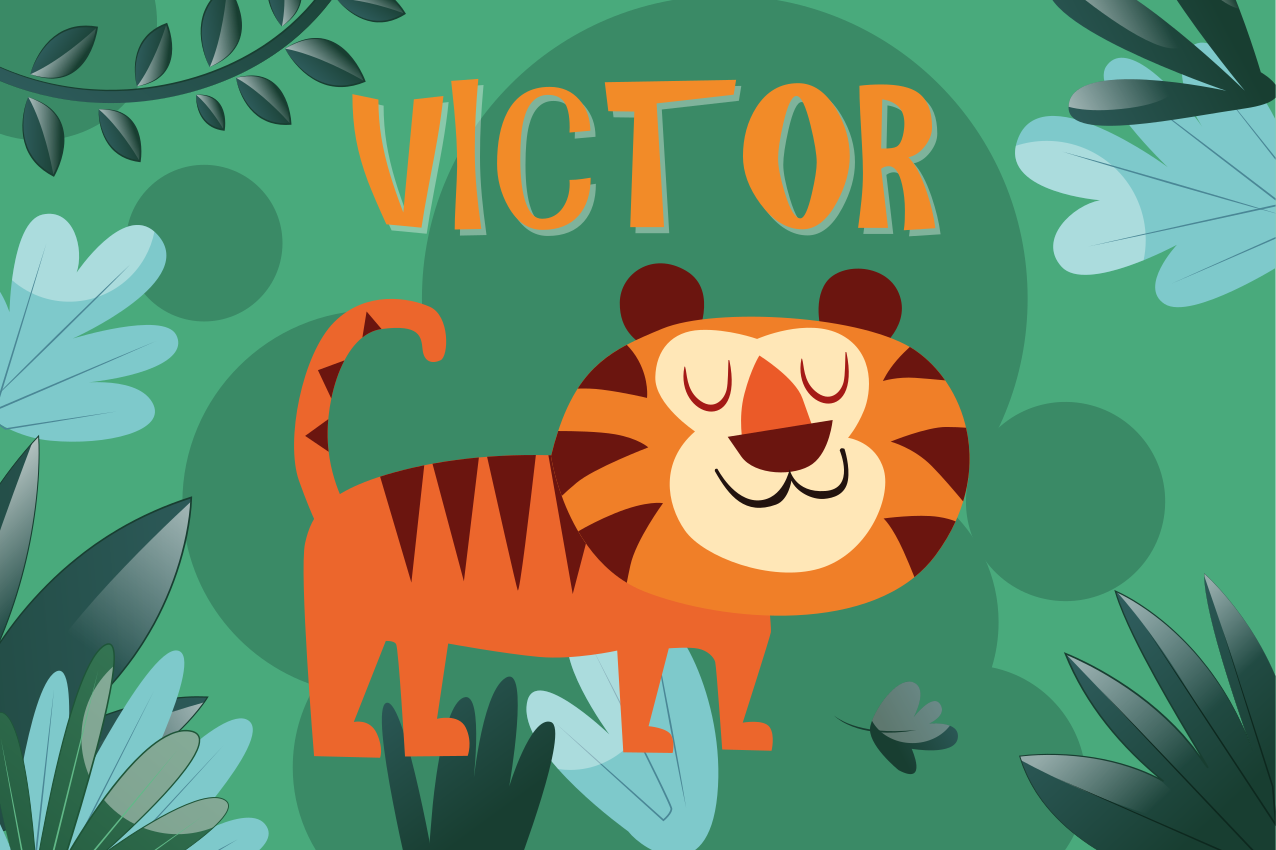 Set de table design enfant Tigre mignon garçon - TenStickers