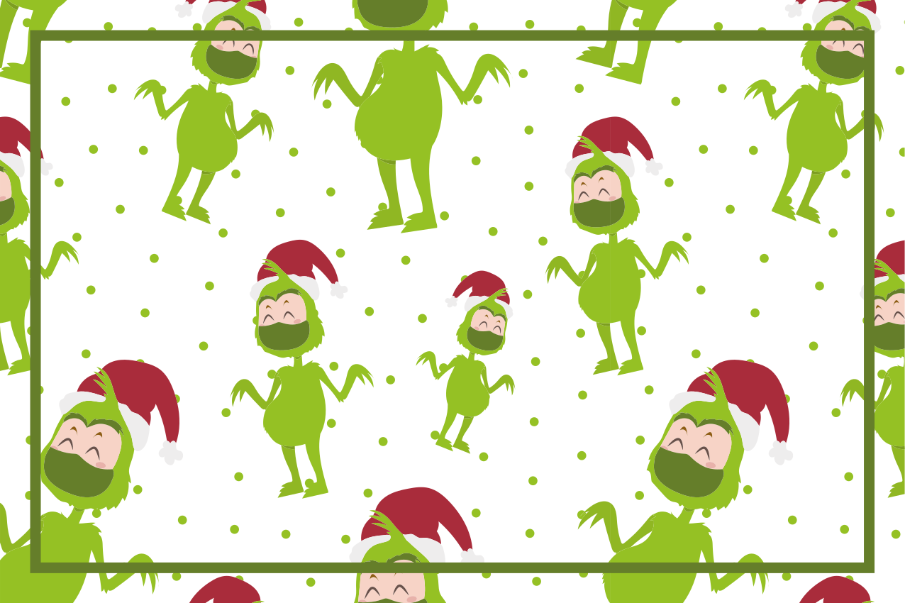 Set de table noël personnages grinch joyeux - TenStickers