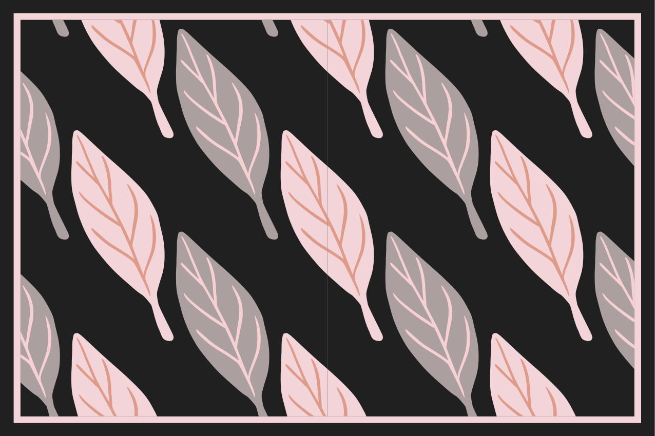 Set de table motif feuilles esthétiques - TenStickers