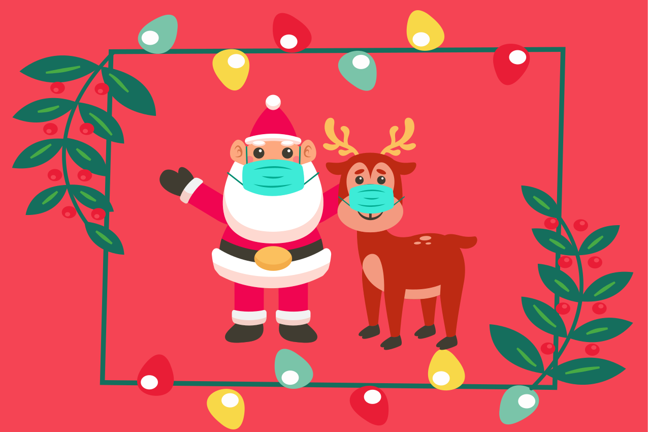 Set de table noël père noël et traîneau - TenStickers