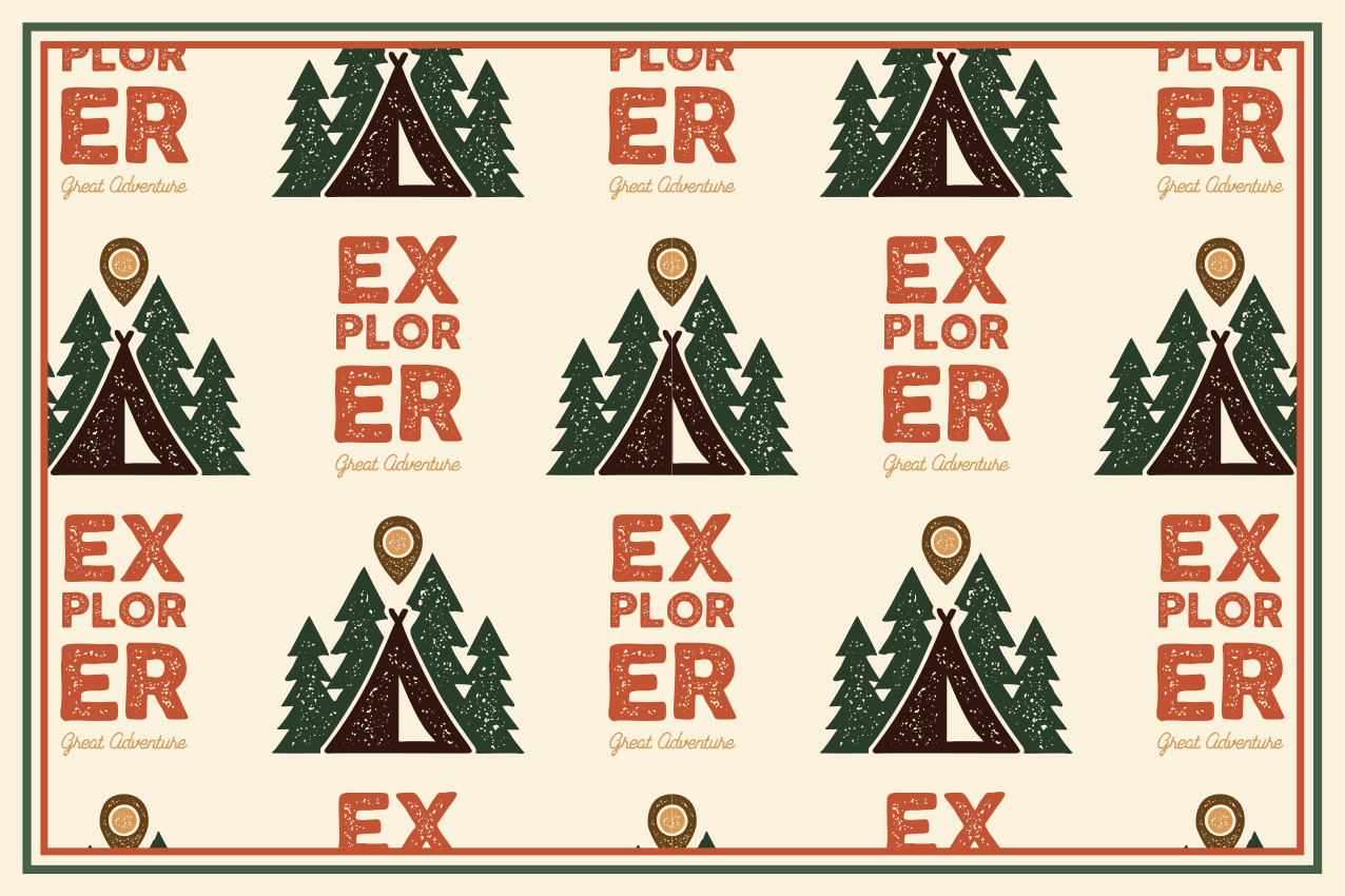 Set de table original motif aventure explorateur - TenStickers