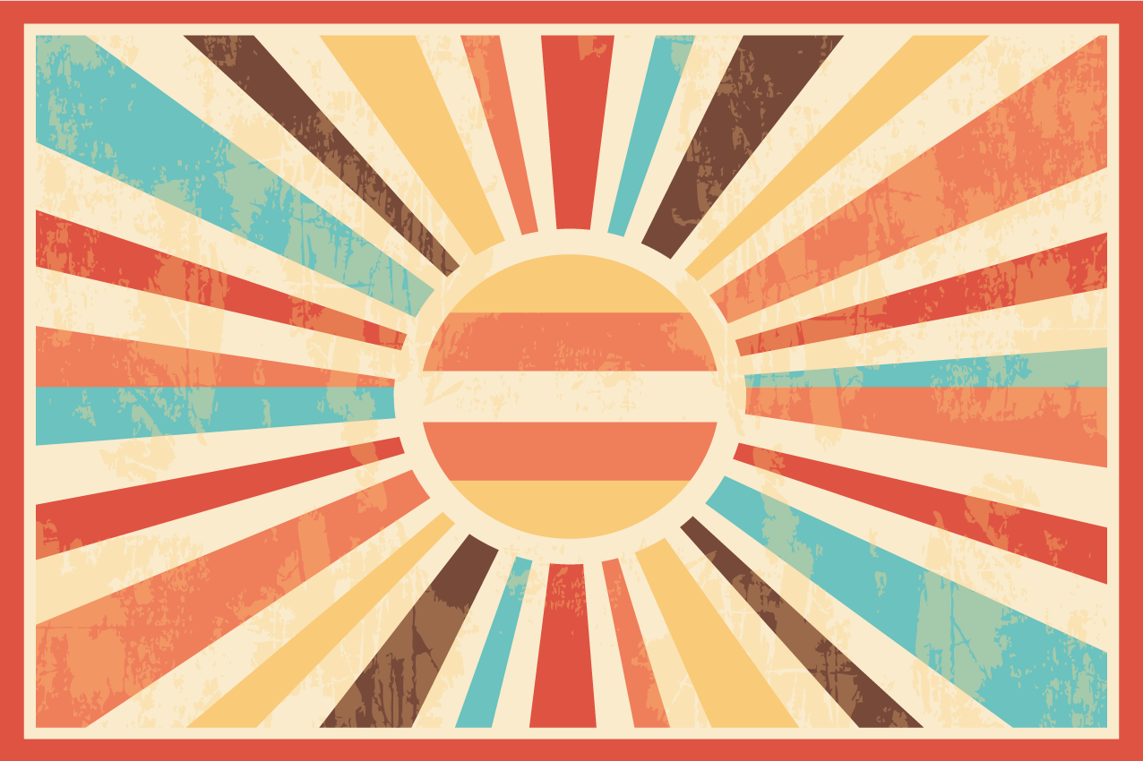 Set de table moderne motif éclatant de soleil - TenStickers