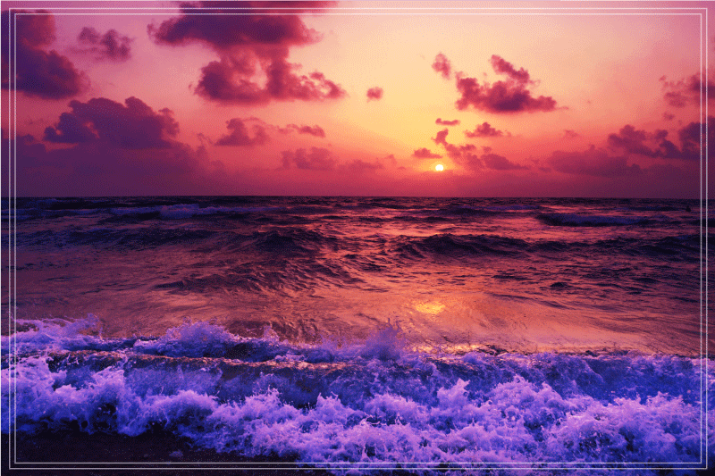 Set de table original scène de coucher de soleil océan - TenStickers