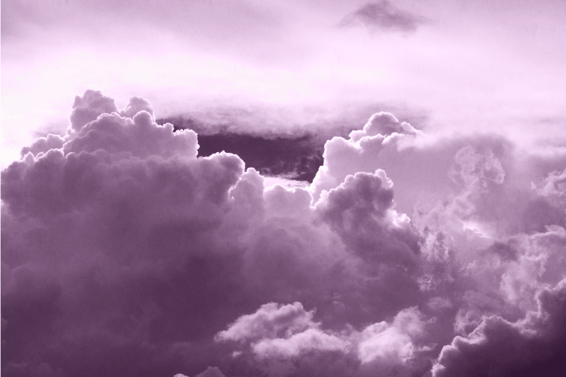 Set de table nuages en violet - TenStickers