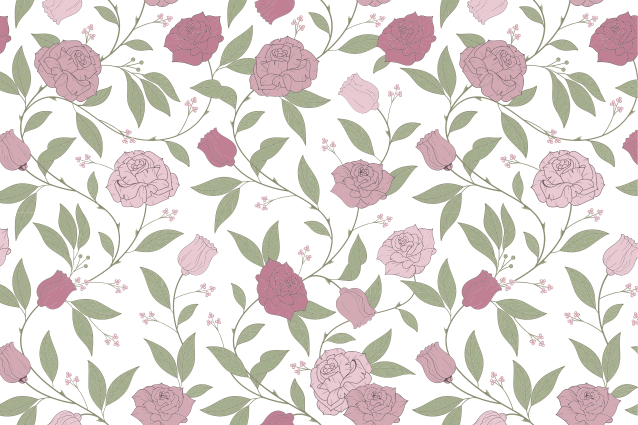 Set de table original motif floral élégant - TenStickers
