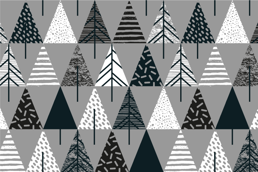 Set de table noël motif sapin stylisé - TenStickers