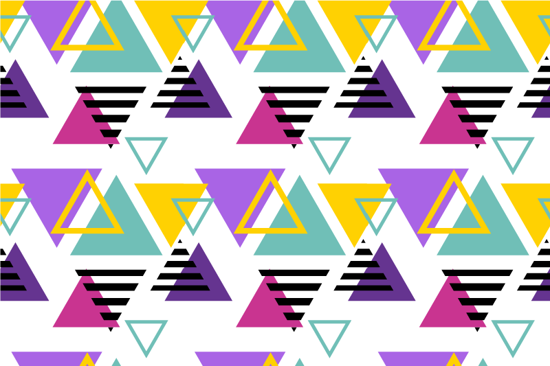 Set de table moderne triangles géométriques colorés - TenStickers