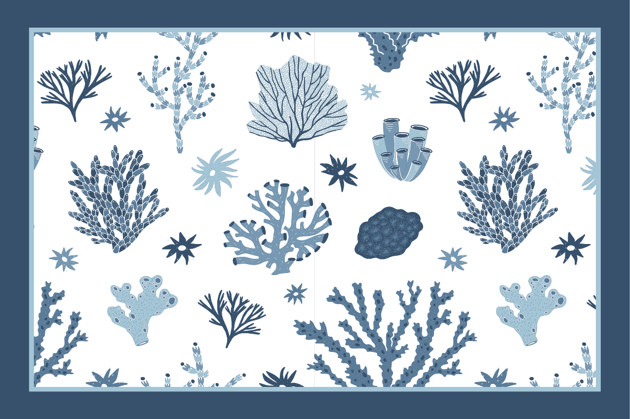 Set de table corail et plantes maritimes - TenStickers