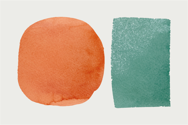 Set de table taches de couleur abstraites - TenStickers