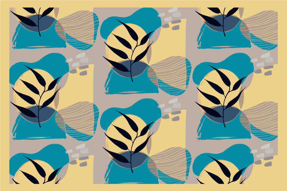 Set de table moderne motifs de feuilles élégants - TenStickers