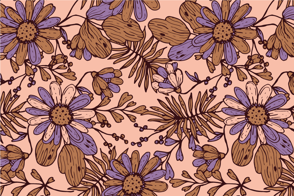Set de table original motif floral inspiré - TenStickers