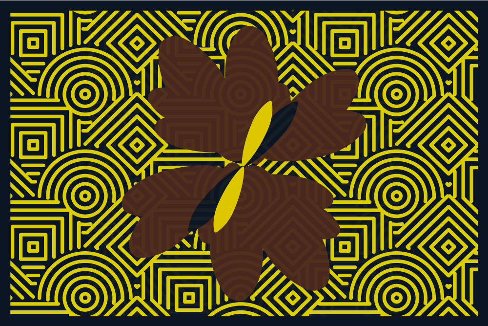 Set de table fleur géométrique abstraite - TenStickers