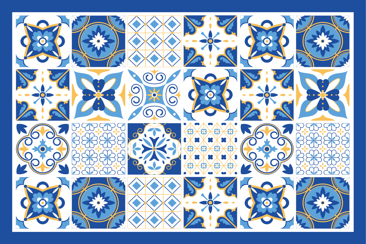 Set de table original motif carreaux classiques - TenStickers