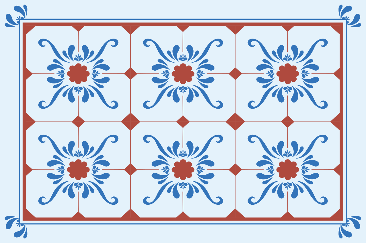 Set de table motif floral vintage - TenStickers