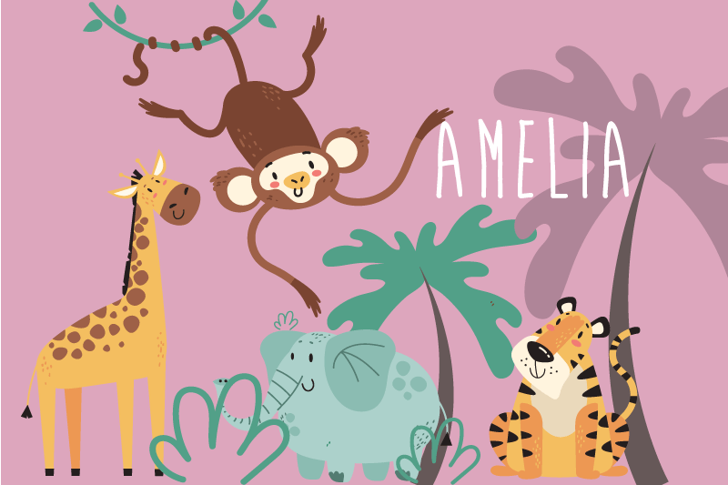 Set de table design enfant Jungle des enfants "bohème" - TenStickers