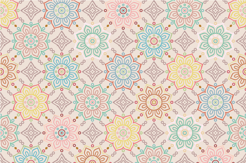 Set de table original imprimé botanique vif - TenStickers