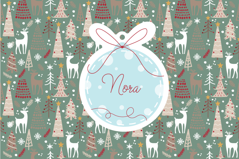 Set de table pour noel Modèle de forêt de noël - TenStickers