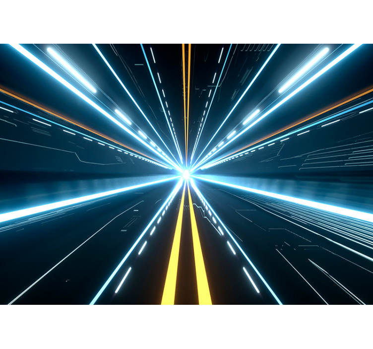 Papier peint 3d passage vers le futur - TenStickers