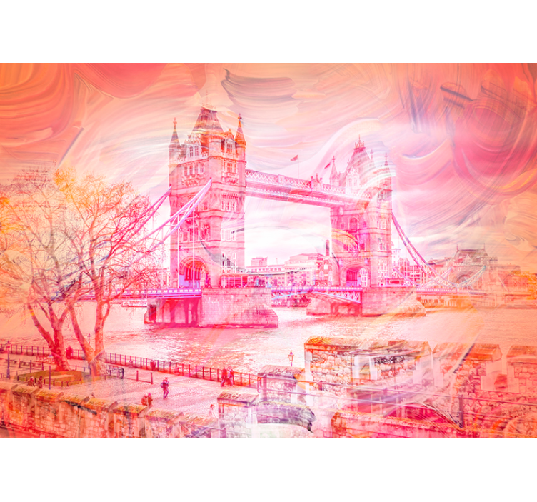 Aquarelle tower bridge londres papier peint - TenStickers