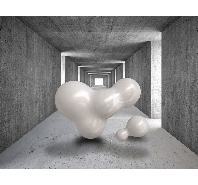 Ballons flottant dans le tunnel 3d papier peint - TenStickers