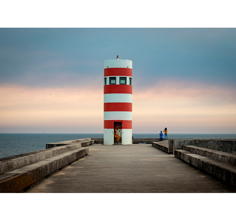Peinture murale phare mer - TenStickers