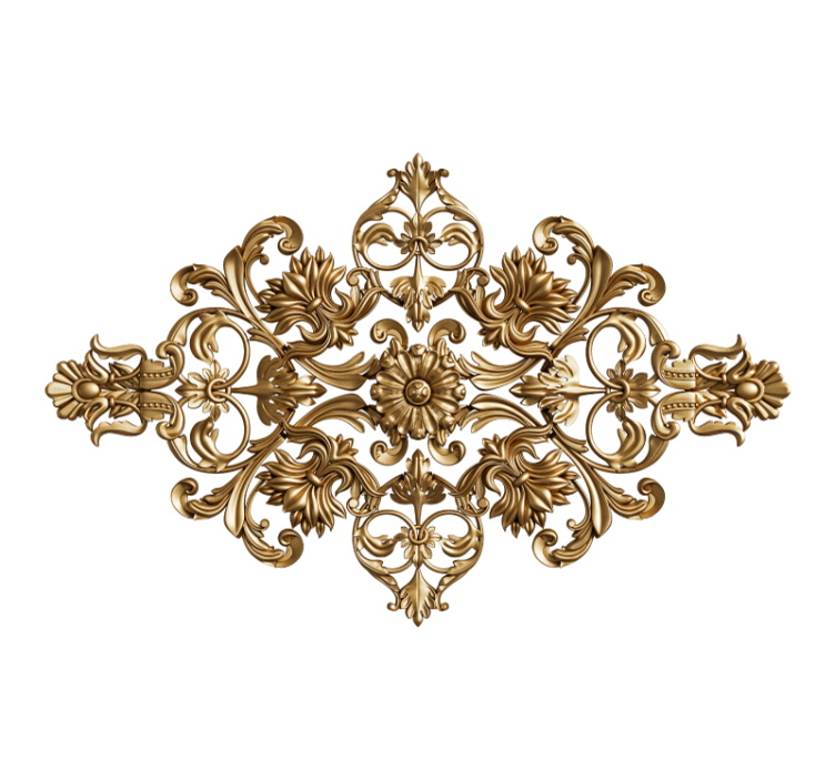 Tapisserie murale art classique motif floral orné - TenStickers