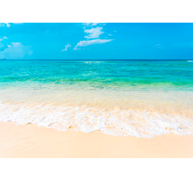 Tapisserie murale vagues claires de l'océan - TenStickers