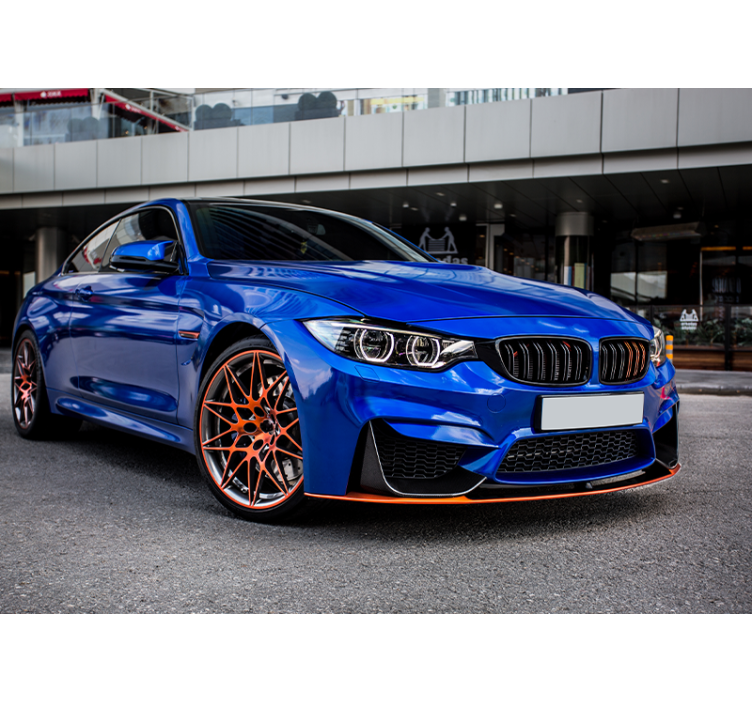 Tapisserie murale de voitures bleu sport - TenStickers