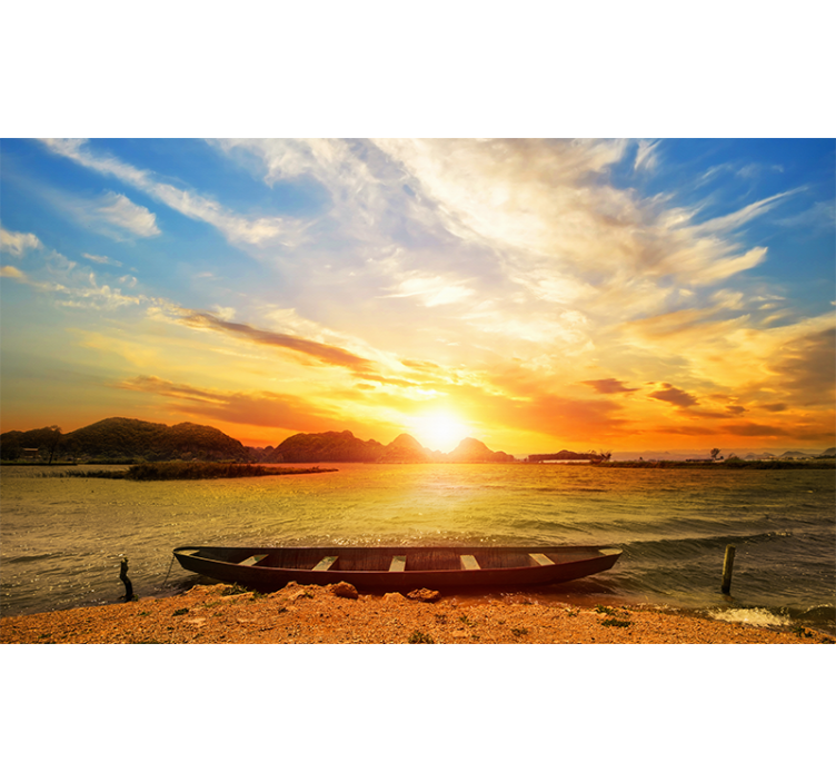 Papier peint mural mer Coucher de soleil plage paysage - TenStickers