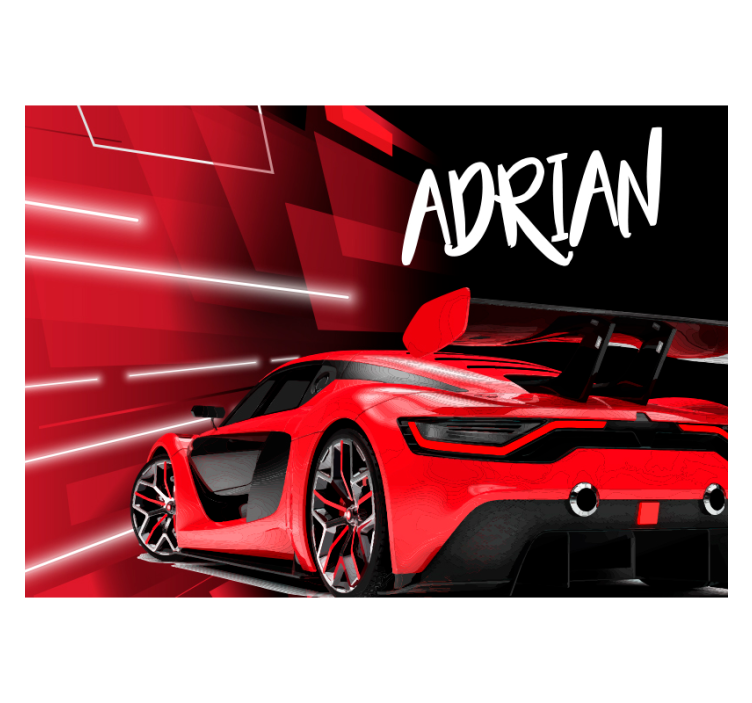 Papier peint mural de voitures Voiture de sport rouge - TenStickers