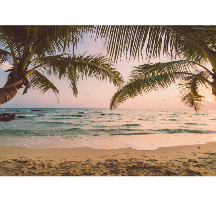 Papier peint salle de bain Paysage de plage idyllique - TenStickers