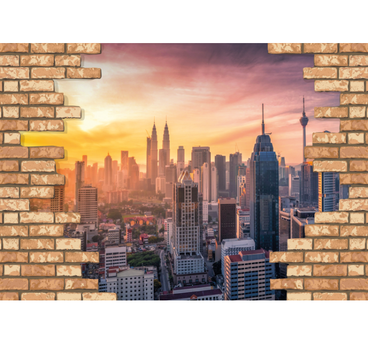 Tapisserie ville kuala lumpur skyline - TenStickers