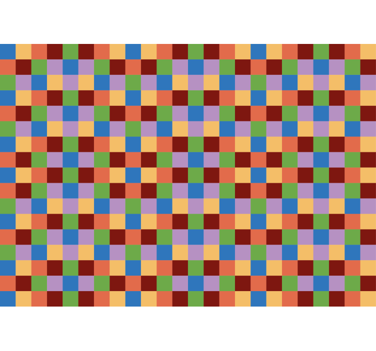 Tapisserie murale abstraite motif de grille coloré - TenStickers