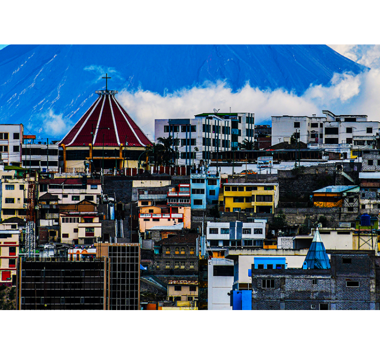 Papier peint de villes Maisons de l'Équateur - TenStickers