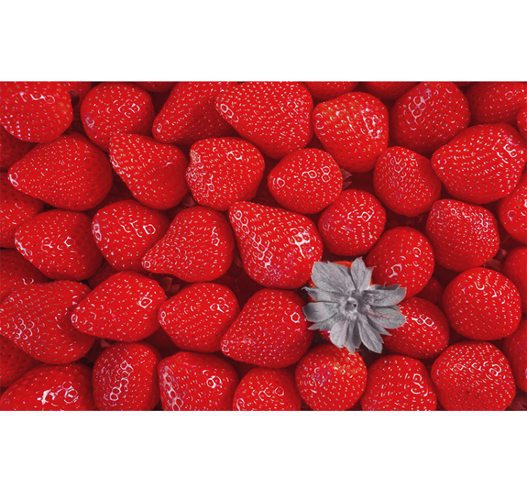 Tapisserie fleur fraise et Éclosion - TenStickers