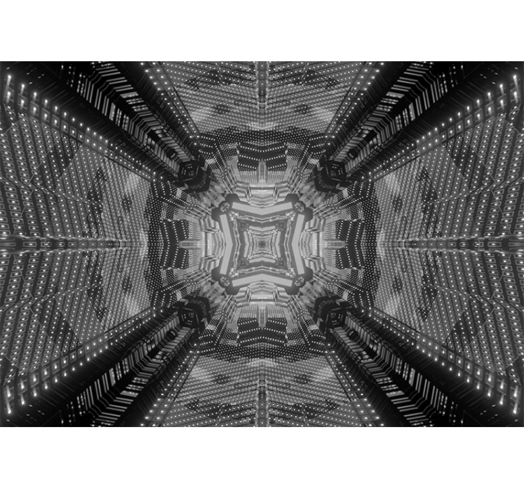 Tapisserie murale abstraite motifs géométriques complexes - TenStickers