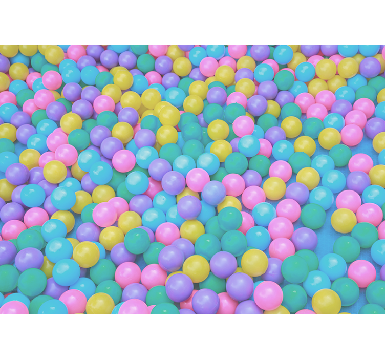 Tapisserie murale animaux balles ludiques colorées - TenStickers