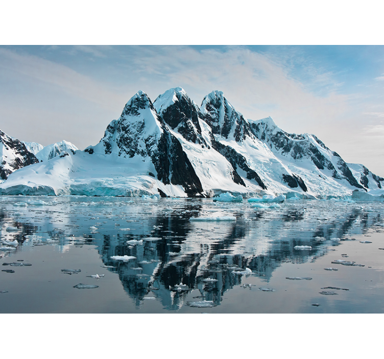 Tapisserie montagne pics gelés majestueux - TenStickers