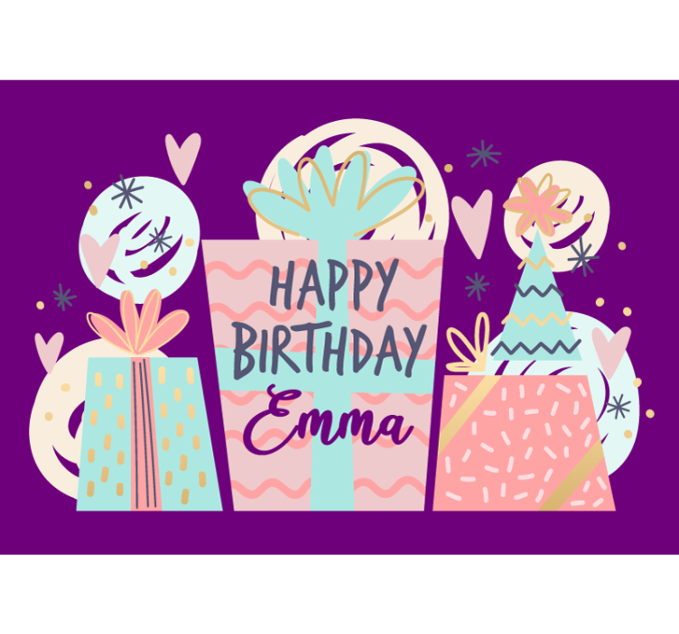 Tapisserie phrase cadeaux d'anniversaire célébration - TenStickers