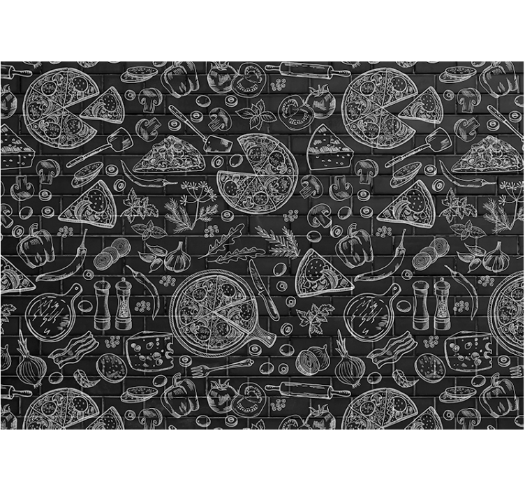 Papier peint cuisine Symboles et textes de restaurant - TenStickers