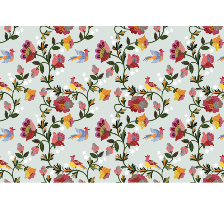 Tapisserie fleur motif floral coloré - TenStickers