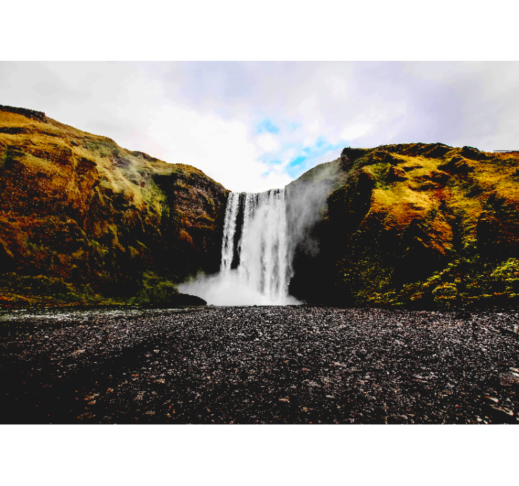 Tapisserie cascade vue de chute d'eau impressionnante - TenStickers