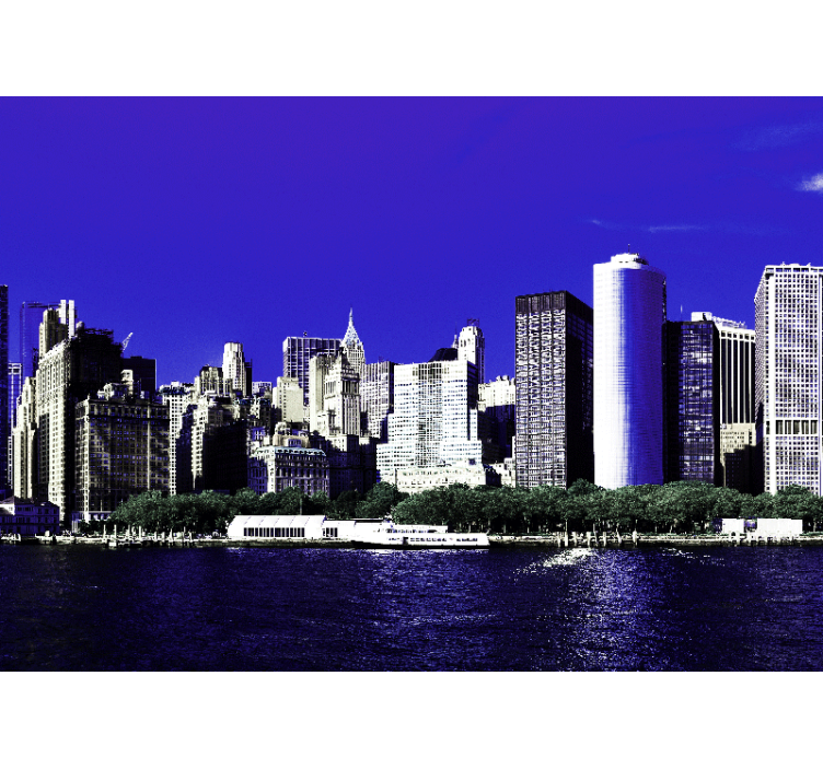 Tapisserie new york vue de la skyline de new york - TenStickers