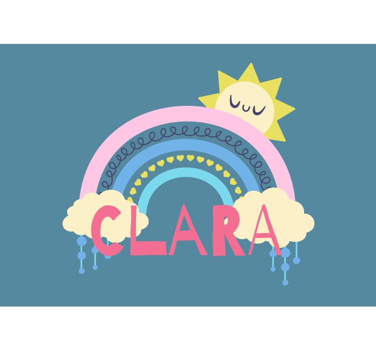 Tapisserie chambre enfant thème arc-en-ciel joyeux - TenStickers